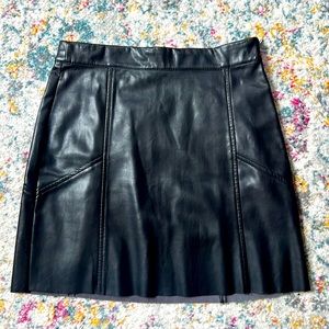 H&M faux leather miniskirt